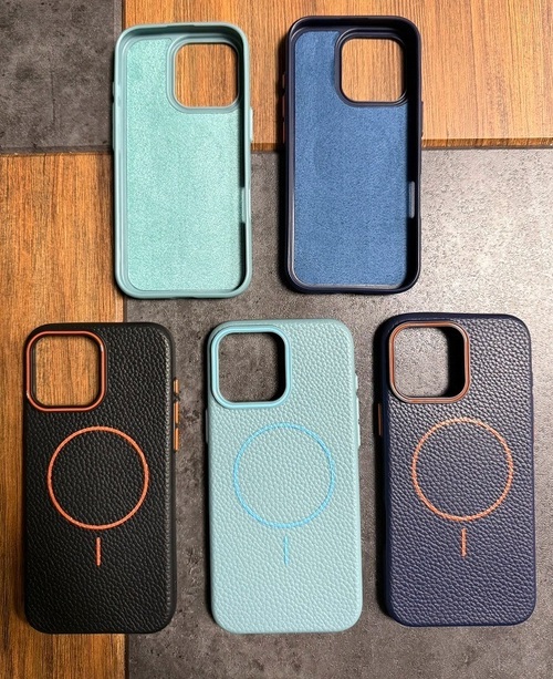 Накладка Apple iPhone 16 морская волна экокожа ZB SafeMag