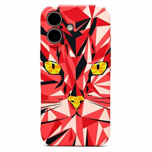 Накладка Apple iPhone 15 розовый с защитой камеры силикон Luxo Животные Кошки