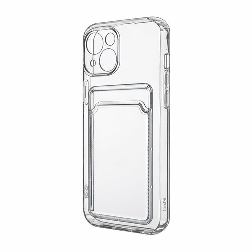 Накладка Apple iPhone 17 Pro прозрачный с защитой камеры силикон С кардхолдером