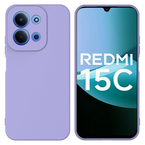 Накладка Xiaomi Poco C85/Redmi 15C сиреневый Silicone Case Full без лого