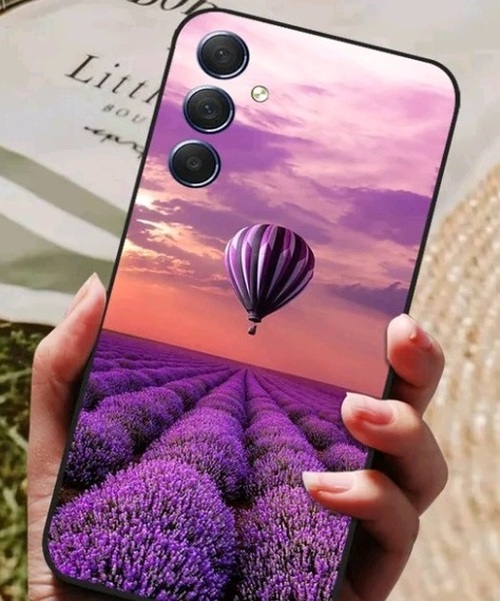 Накладка Xiaomi Redmi 15 сиреневый с защитой камеры силикон Пейзаж Лавандовое поле