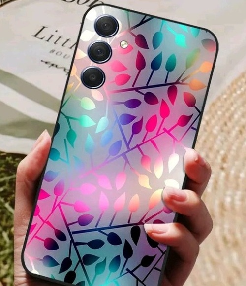 Накладка Xiaomi Redmi 15 colorful с защитой камеры силикон Рисунки Листья