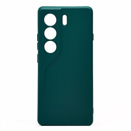 Накладка Tecno Camon 40 4G темно-зеленый Silicone Case Full без лого