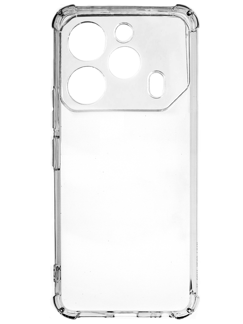 Накладка Tecno Pova 7 Pro прозрачный с защитой камеры силикон PERO Противоударный