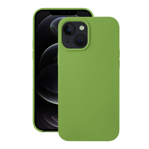 Накладка Apple iPhone 13 салатовый Silicone Case без лого