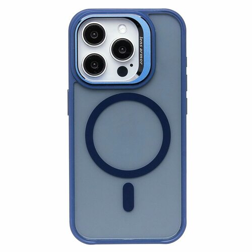 Накладка Apple iPhone 15 синий силикон SafeMag