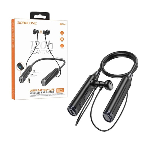 Наушники Borofone BE64 вкладыши, Bluetooth, микрофон, для спорта, черный TF