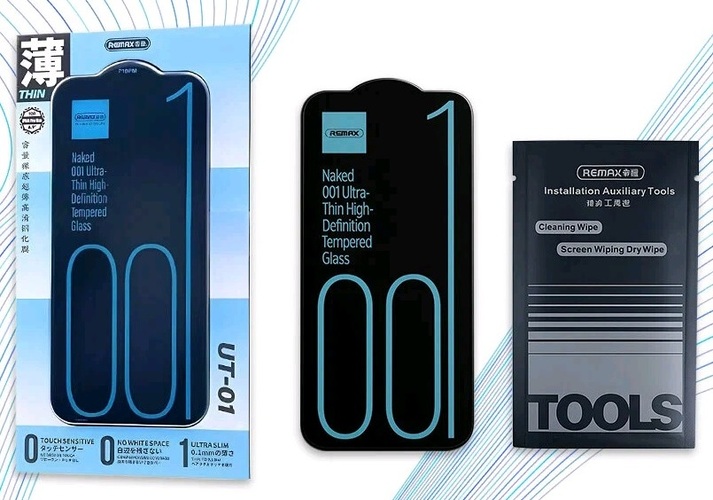 Защитное стекло Apple iPhone 17 Pro Max черный 3D ультратонкое REMAX UT-01