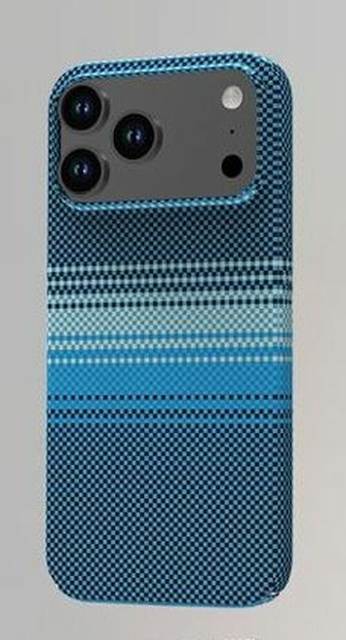 Накладка Samsung A36/A56 голубой силикон+пластик IPefet Геометрия Полосы горизонтальные
