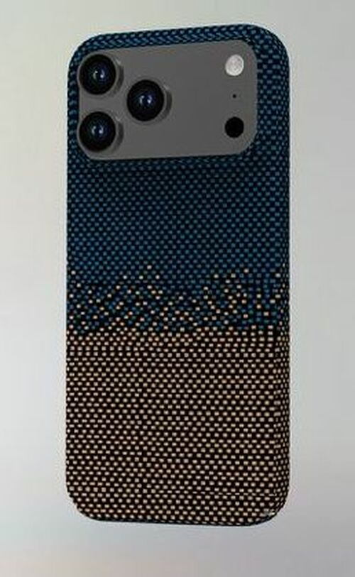 Накладка Samsung A26 бронзово-синий силикон+пластик IPefet Рисунки Мозаика