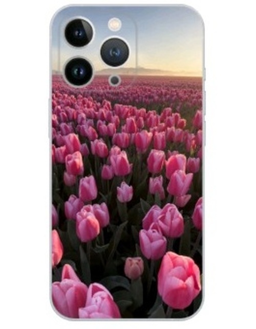 Накладка Samsung A51 colorful фактурный силикон Mcover Пейзаж Поле тюльпанов