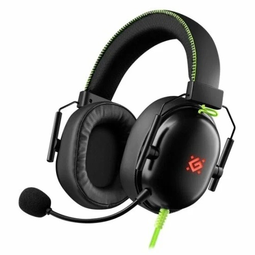 Наушники Defender Toxic накладные, проводные, USB, микрофон, игровые, подсветка, черный , звук 7.1