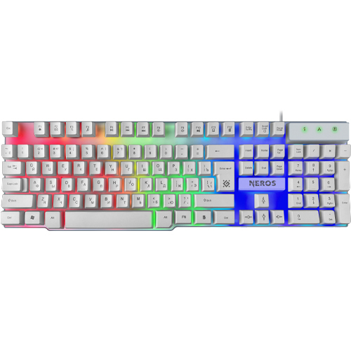 Клавиатура Defender Neros проводная игровая с подсветкой белый - 2