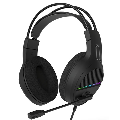 Наушники Perfeo AIR накладные, проводные, Jack 3.5, микрофон, игровые, подсветка, черный - 2