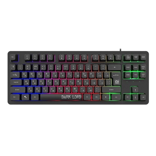 Клавиатура Defender Dark Lord проводная игровая с подсветкой черный