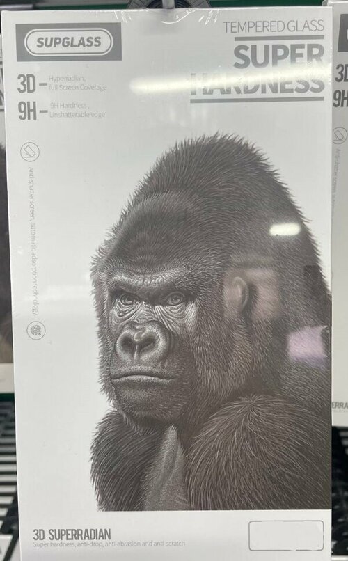 Защитное стекло Apple iPhone 15/16 черный 3D матовое SupGlass XC-13