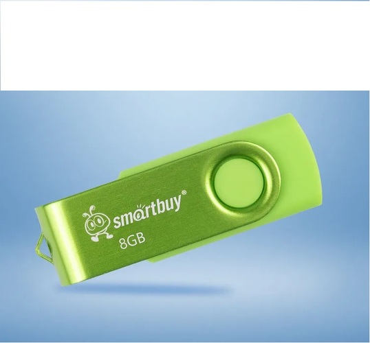 Флешка USB SmartBuy 8GB Twist USB 2.0, зеленый