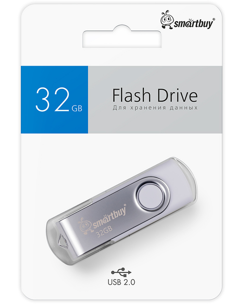 Флешка USB SmartBuy 32GB Twist USB 2.0, белый