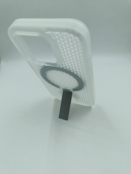 Накладка Apple iPhone 16 Pro белый матовый с подставкой силикон+пластик SafeMag