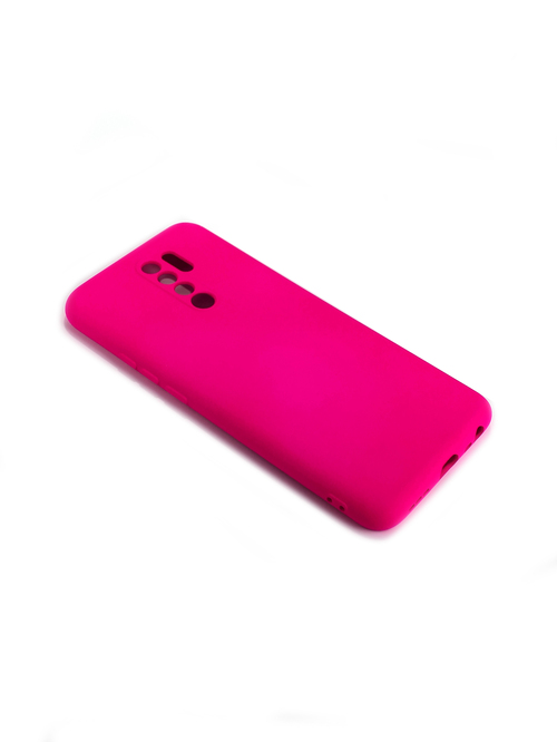 Накладка Xiaomi Redmi 9 ярко-розовый силикон Под оригинал без логотипа - 3
