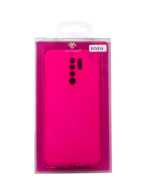 Накладка Xiaomi Redmi 9 ярко-розовый силикон Под оригинал без логотипа - 4