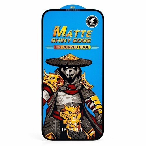 Защитное стекло Apple iPhone 17 Pro Max черный FullGlue матовое ESD