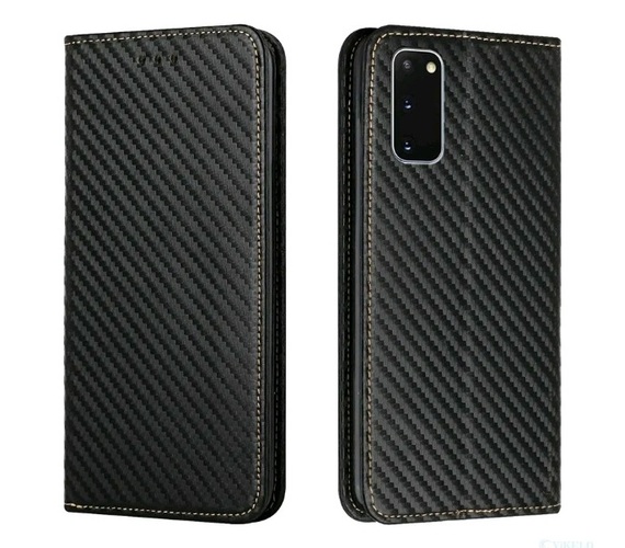 Чехол-книжка Samsung S25 Ultra черный горизонтальный Neypo Карбон