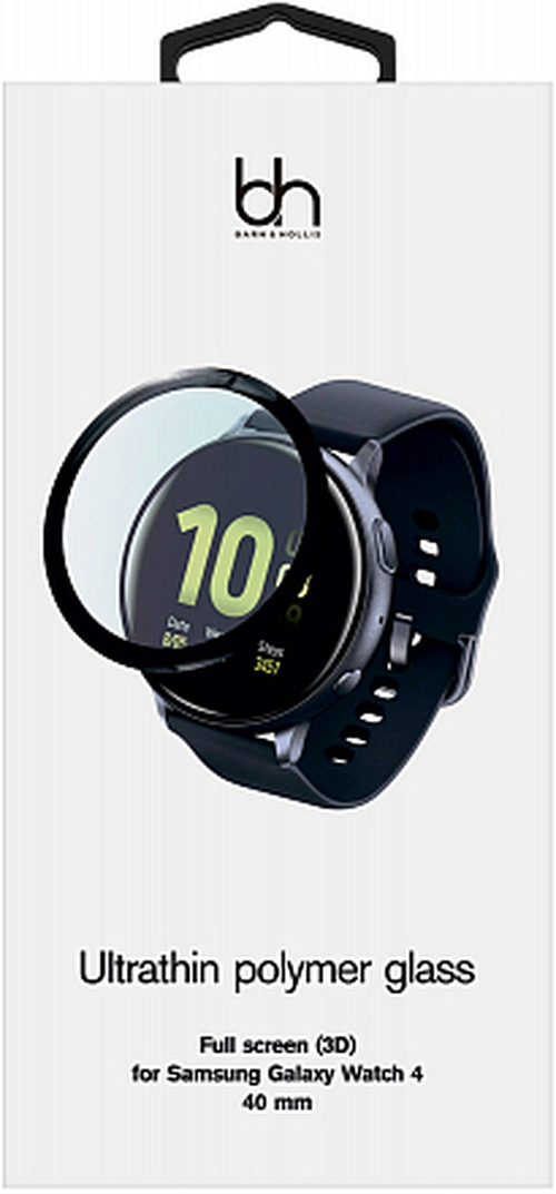 Защитное стекло Samsung Watch 4 40 mm черный 3D Barn Hollis
