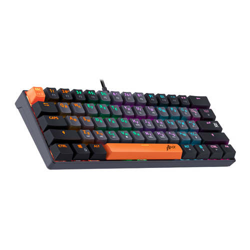 Клавиатура Defender Apex проводная игровая с подсветкой черно-серо-оранжевый механическая - 2