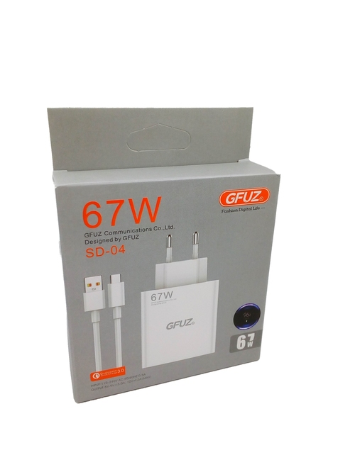 Сетевое зарядное устройство GFUZ SD-04 1USB белый Type-C 67W