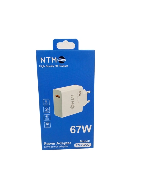 Сетевое зарядное устройство NTM FM2-227 1USB белый 67W