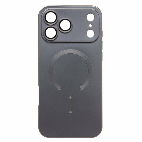 Накладка Apple iPhone 17 Pro Max титан матовый со стеклами на камере силикон SafeMag
