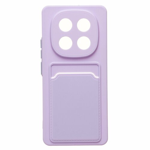 Накладка Tecno Spark Go 2/Pop 10 сиреневый матовый с защитой камеры силикон С кардхолдером