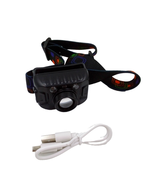 Фонарик налобный No brand YT-2202 1 LED аккумулятор датчик движения