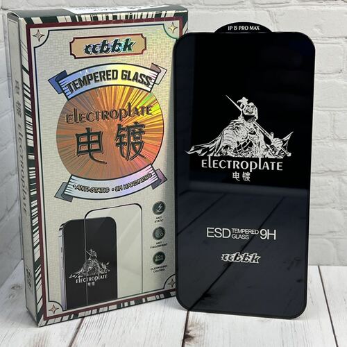 Защитное стекло Apple iPhone 17 Pro черный Antistatic Electroplate тех.пак