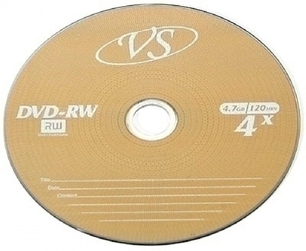 Диск VS DVD+RW 4,7GB 4-12x в конверте