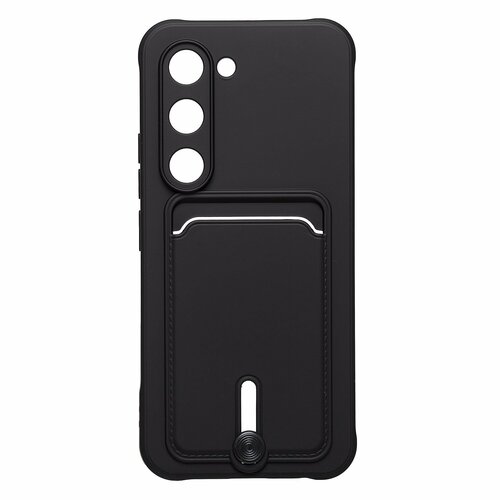 Накладка Tecno Spark 40 Pro черный с выталкивателем карты силикон С кардхолдером