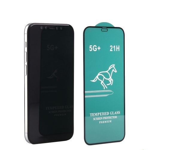 Защитное стекло Samsung A7 2017 черный FullGlue Horse тех.пак