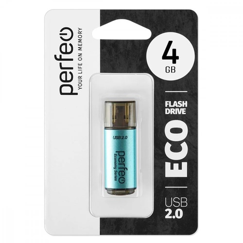 Флешка USB Perfeo 4GB E04 eco зеленый