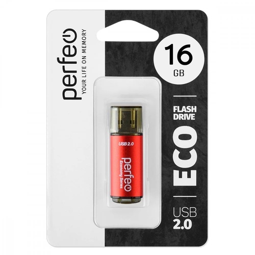Флешка USB Perfeo 16GB E04 eco красный