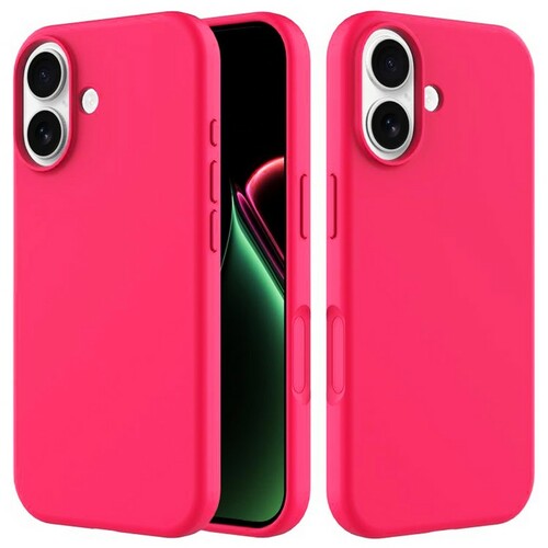 Накладка Apple iPhone 17 ярко-розовый Silicone Case без лого