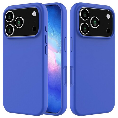 Накладка Apple iPhone 17 Pro синий Silicone Case без лого