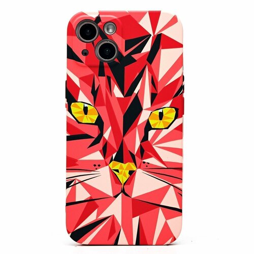 Накладка Xiaomi Redmi Note 13 4G розовый с защитой камеры силикон Luxo Животные Кошки