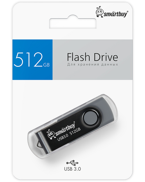 Флешка USB SmartBuy 512GB Twist USB 3.0 черный