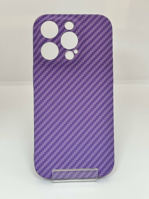 Накладка Apple iPhone 13 фиолетовый силикон Карбон