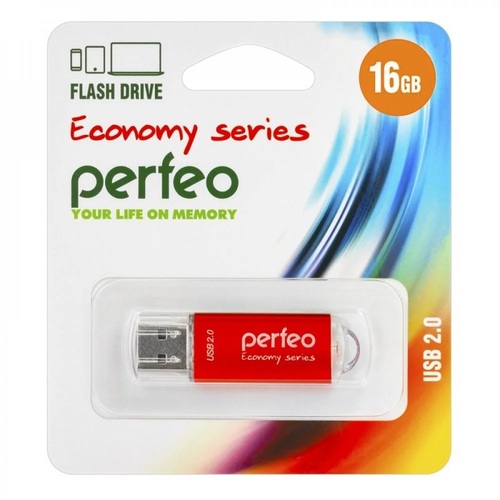 Флешка USB Perfeo 16GB E01 eco красный