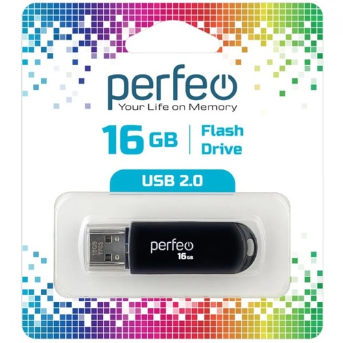 Флешка USB Perfeo 16GB C03 черный