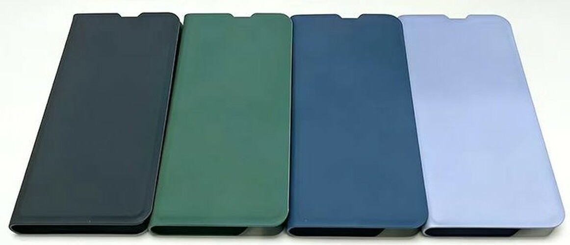 Чехол-книжка Samsung A56 темно-зеленый горизонтальный с магнитом Elegant