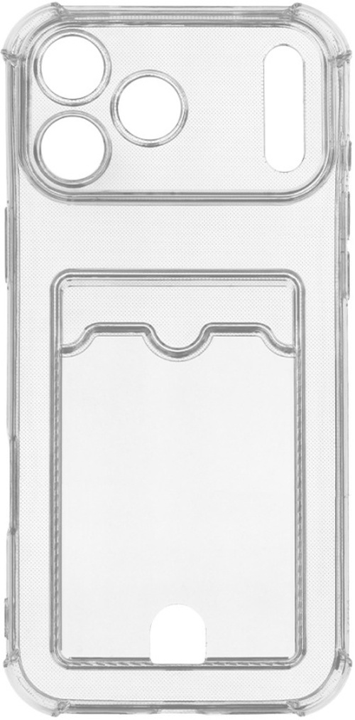 Накладка Apple iPhone 17 Pro Max прозрачный с визитницей силикон