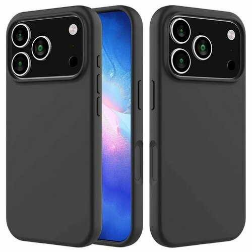 Накладка Apple iPhone 17 Pro Max черный Silicone Case без лого
